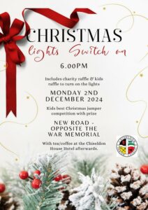 Poster with details of Chiseldon Xmas lights switch-on