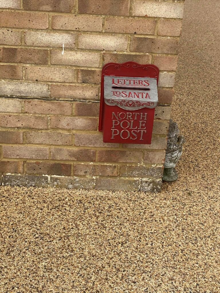 Red postbox for letters to Santa